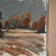 Original Swedish Oil on Canvas – “Red Autumn” by Knut Måsö (1926–2016) – Signed – Vintage & Framed – 57 × 44 cm (22.4" × 17.3")