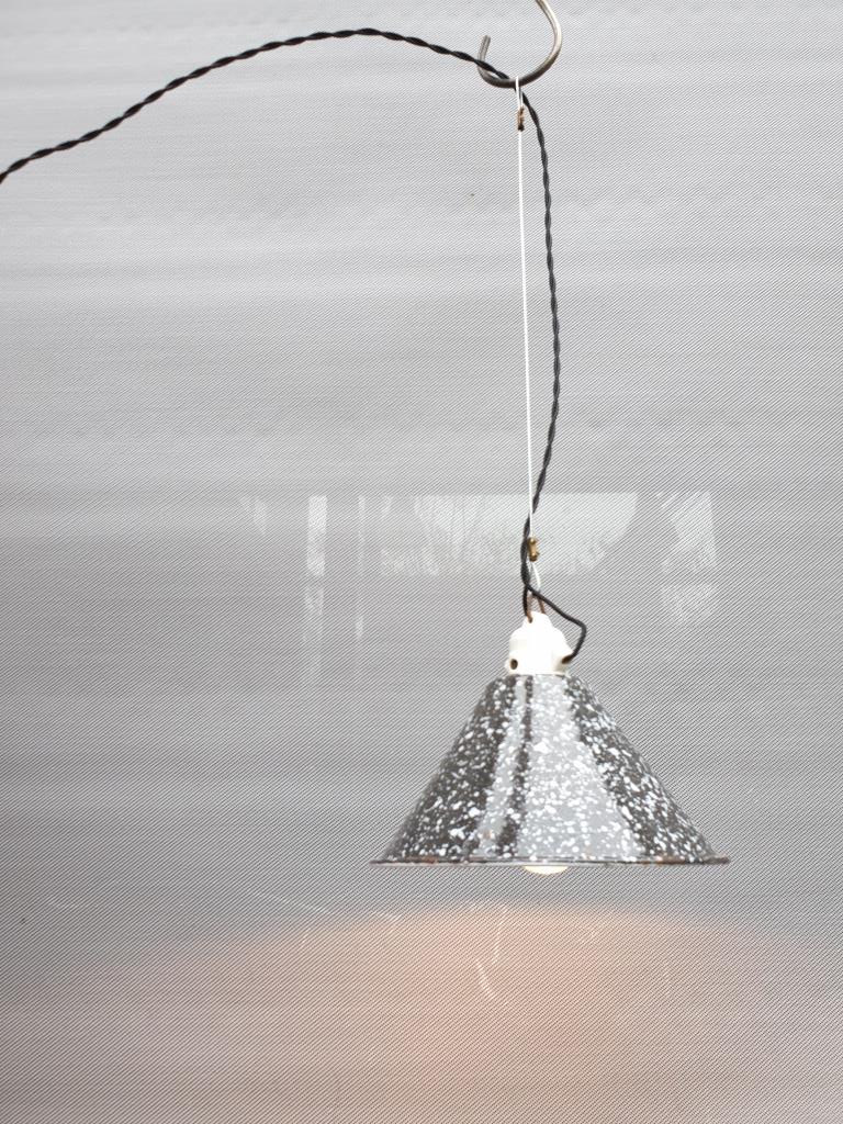 Speckled enamel conical hanging