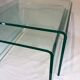 Set 2 glass nesting tables 1980