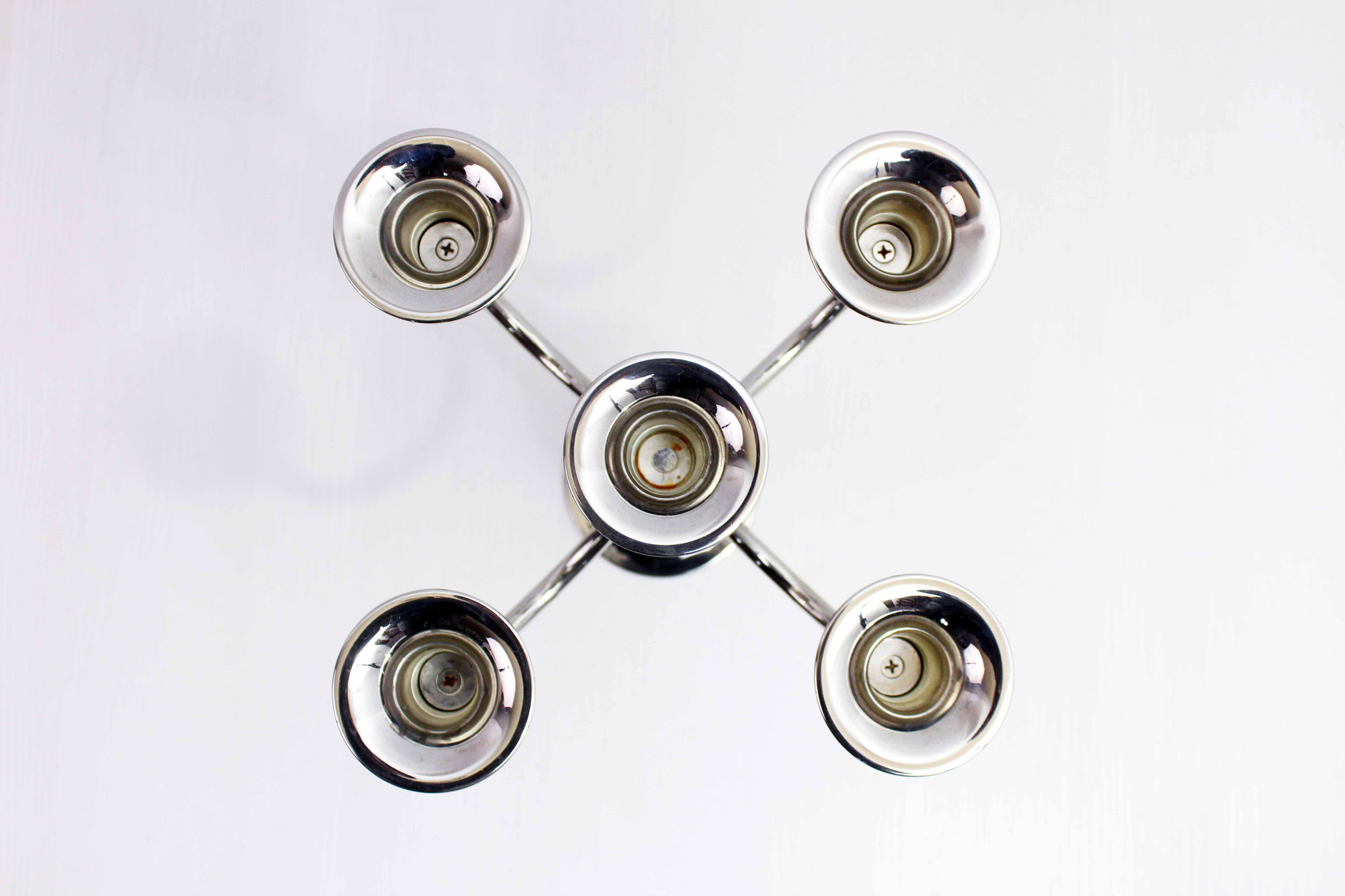 Silver metal candlestick