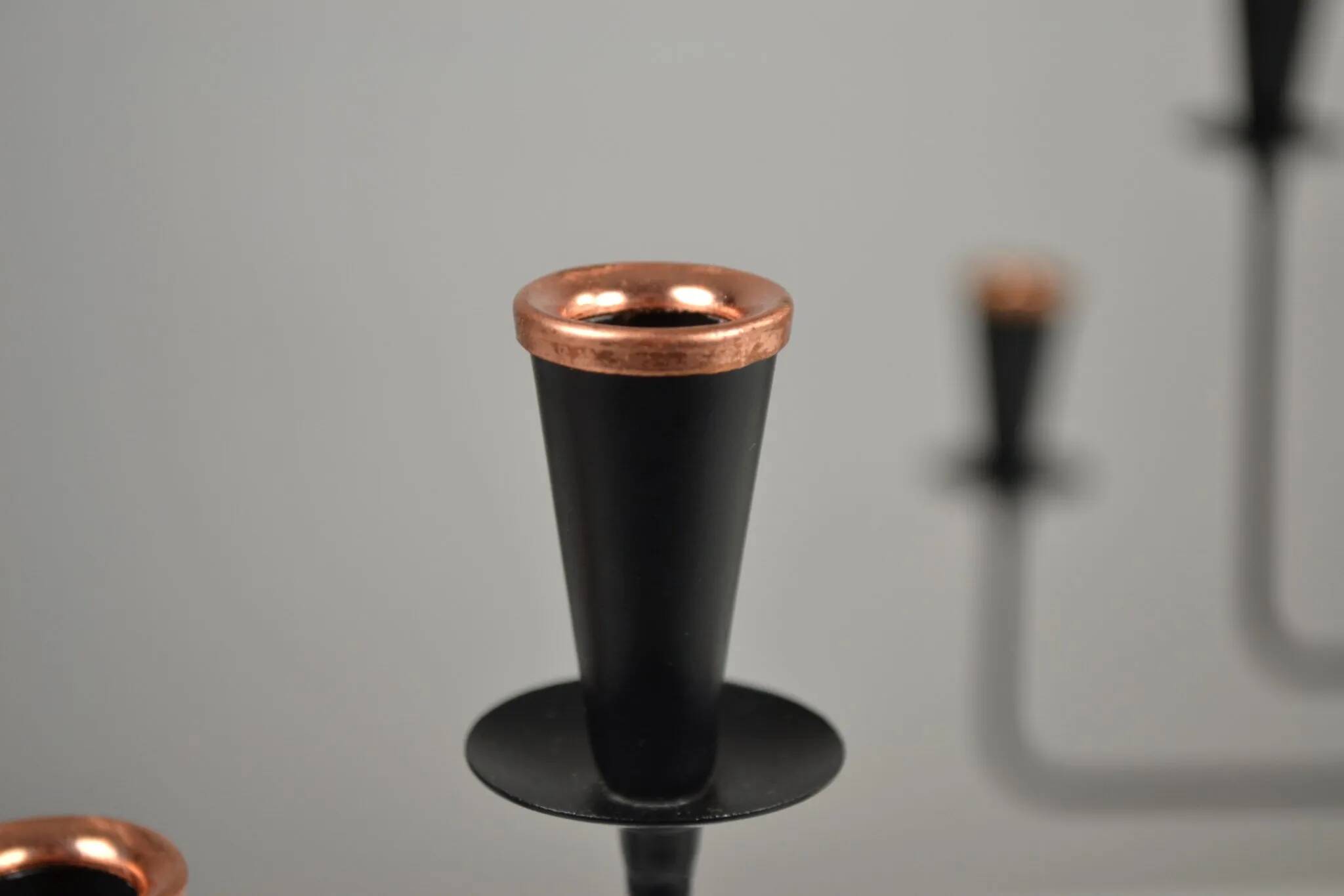 Pair of Six-Candle Candelabras — Gunnar Ander for Ystad-Metall, Sweden, 1960s