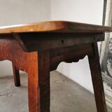 Table de ferme, en chêne massif, esprit chalet