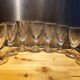 12 small twisted bistro glasses, 19th century