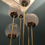 Italian Alberello brass & murano floor lamp