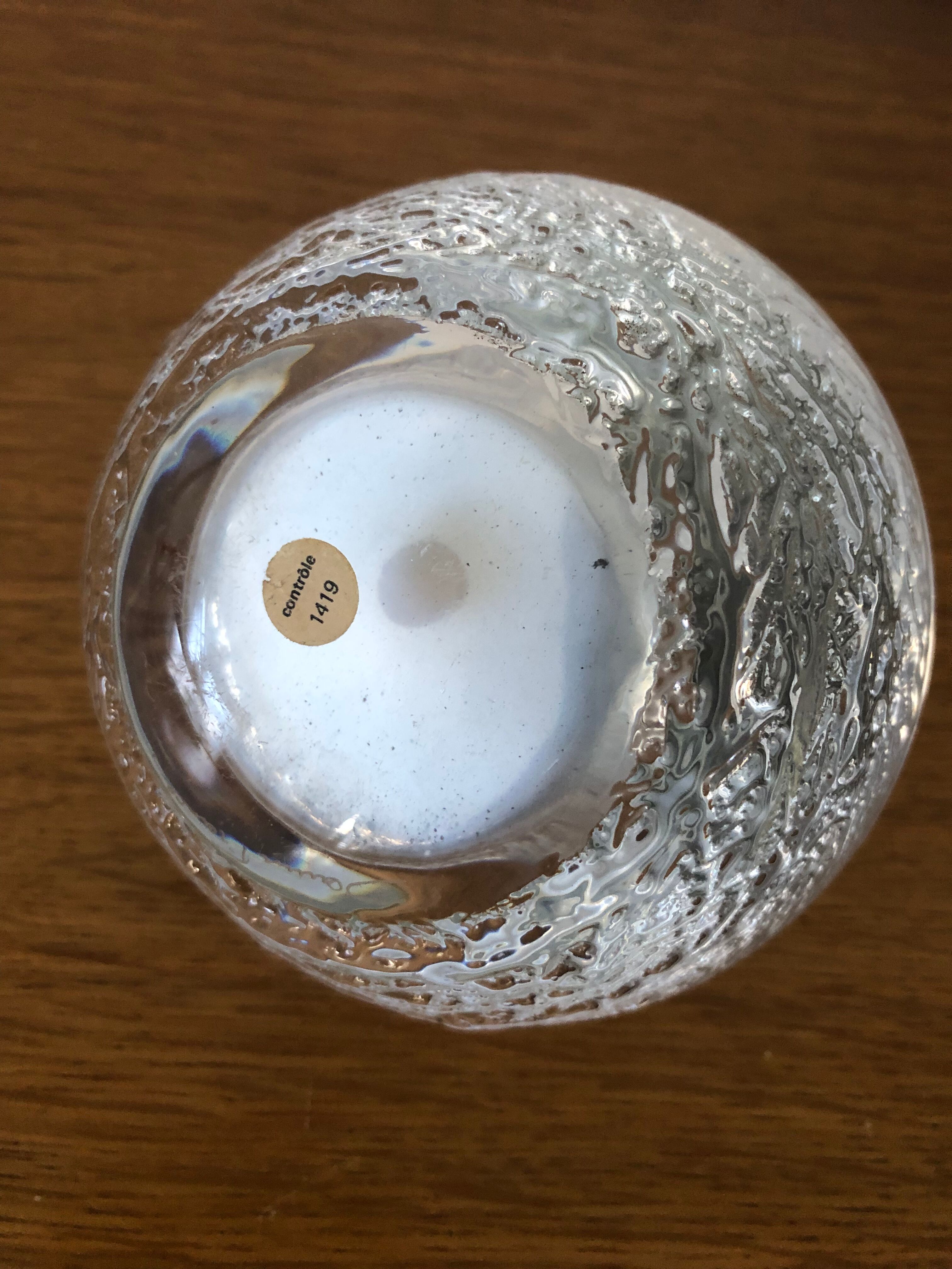 Briquet de table Vintage en verre pressé