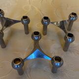 Set of 3 vintage Nagel candlesticks 1970