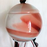 Globe vase with Murano glass lid