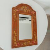 Vintage hand painted wooden mirror 46*30