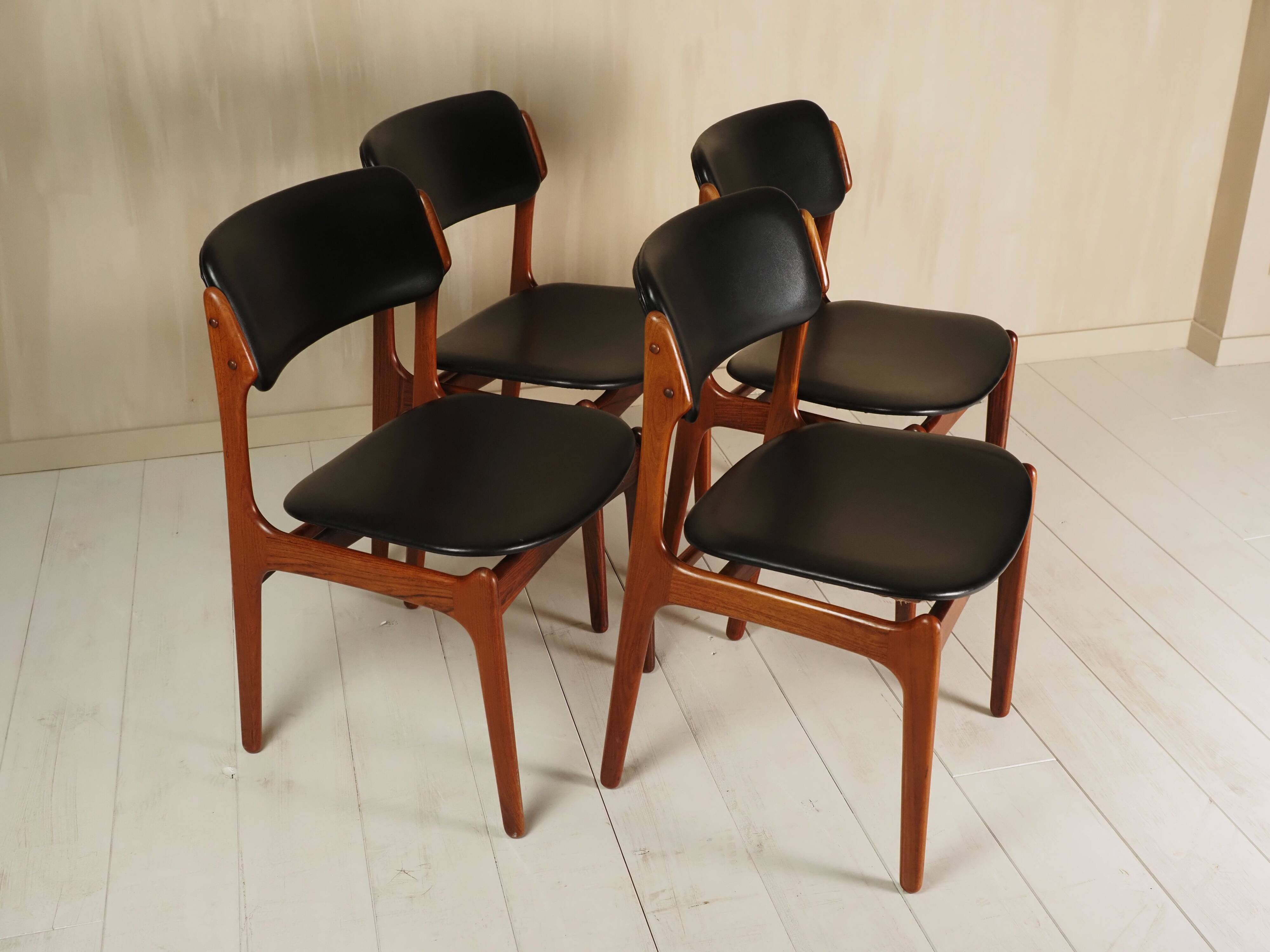 Model 49 dining chairs by Erik Buck for OD Møbler, 1960s
