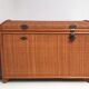 Trunk trunk in canned rattan 50s-60s