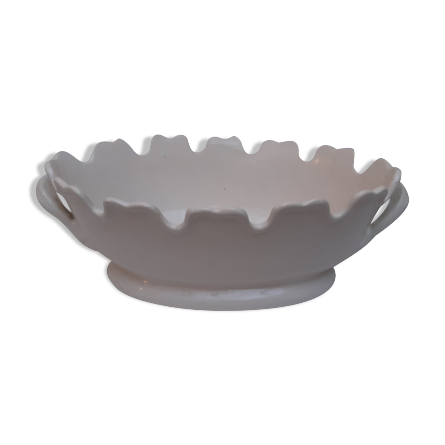 White earthenware glass cooler