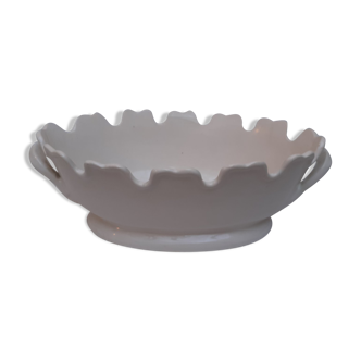 White earthenware glass cooler