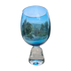 Blue glass vase design