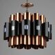 Copper & Black Pendant Lamp by Werner Schou for Coronell Elektro — Denmark, 1960s
