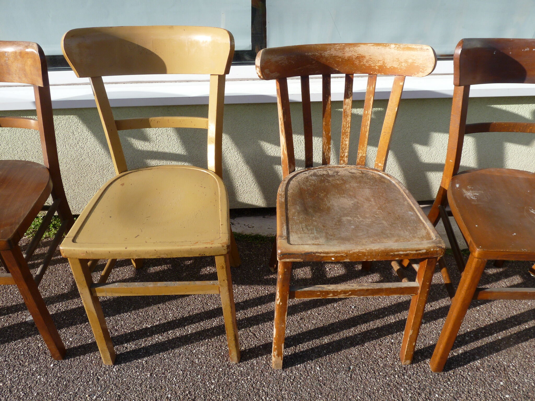 Lot de 6 chaises en bois de bistrot