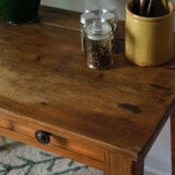 Farmhouse side table in old wood