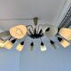 Very Rare Large Stilnovo style Chandelier, Germany, 1960s