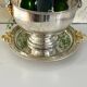 Silver Plated Grape Ice Bucket with Pedestal Tray, French ice bucket