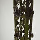 Art Deco floor lamp with wrought iron roses and green patina