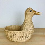 Duck wicker basket
