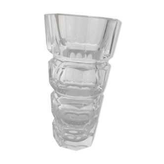 Art Deco cut crystal vase