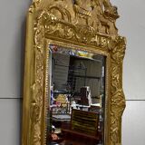 Miroir en bois doré, style régence, fin XlXe