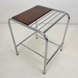 Functionalist chrome & wood table, 1950's