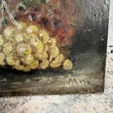 nature morte aux raisins et pêche