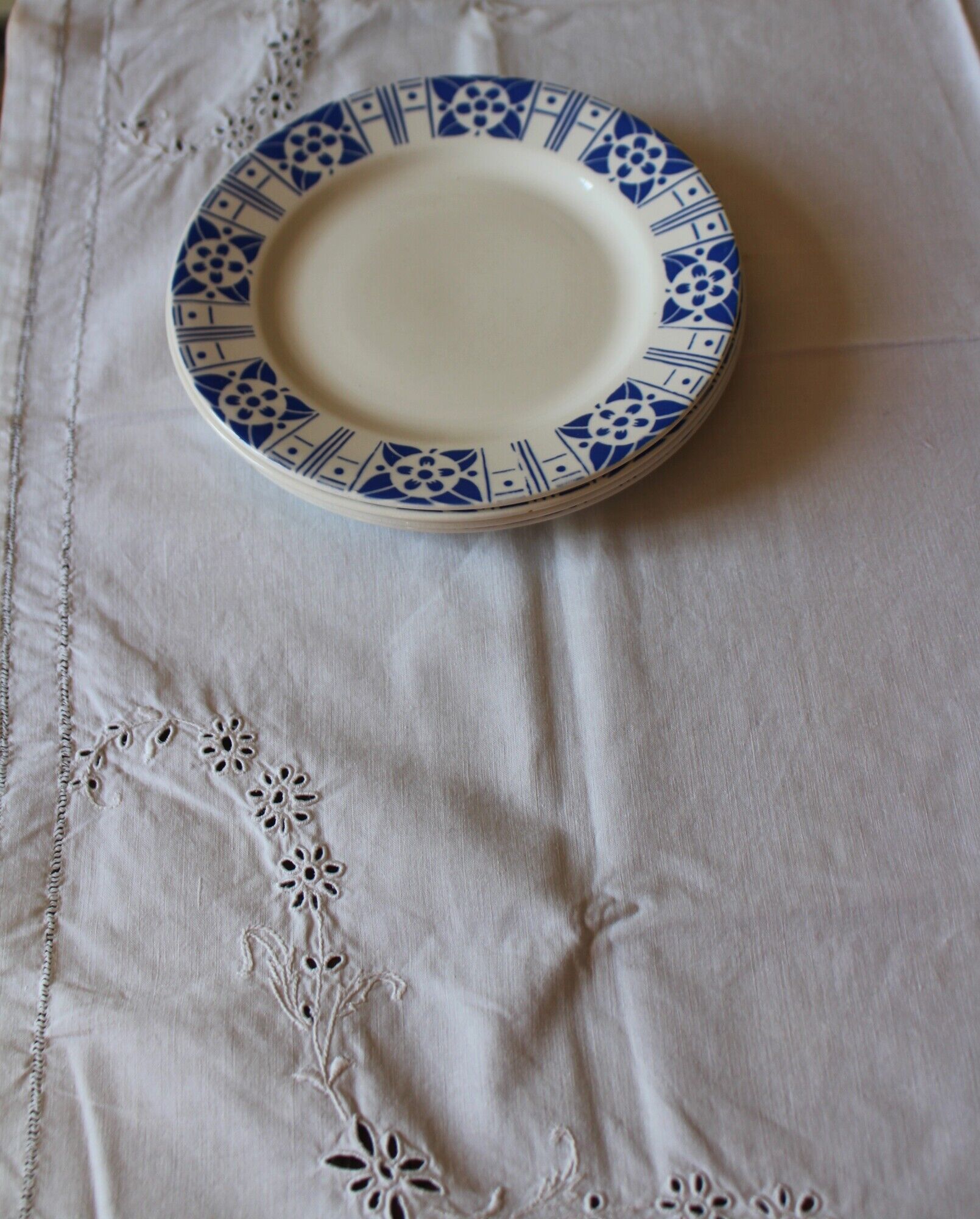 Lot 4 plates Saint Aubin Digoin Sarreguemines