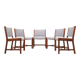 Set of five teak chairs, Danish design, 1970s, production: Denmark
