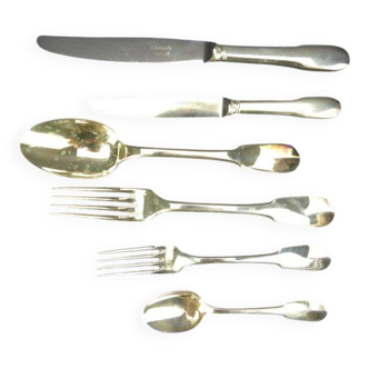Christofle, Cluny, 6 sets of 6 cutlery.