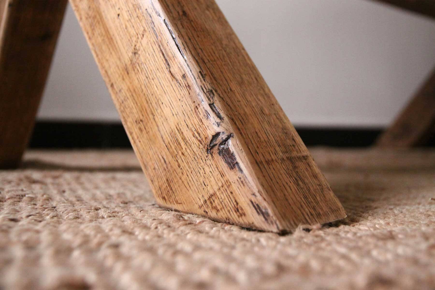 Solid wood farmhouse table