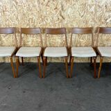 Set of 5 Boomerang chairs Alfred Christensen Slagelse Møbelværk teak 60s 70s