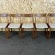 Lot de 5 chaises Boomerang Alfred Christensen Slagelse Møbelværk teck années 60 70
