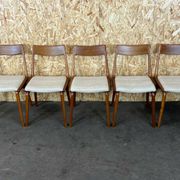 Set of 5 Boomerang chairs Alfred Christensen Slagelse Møbelværk teak 60s 70s