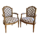 Paire de fauteuils Louis XVI restaurés