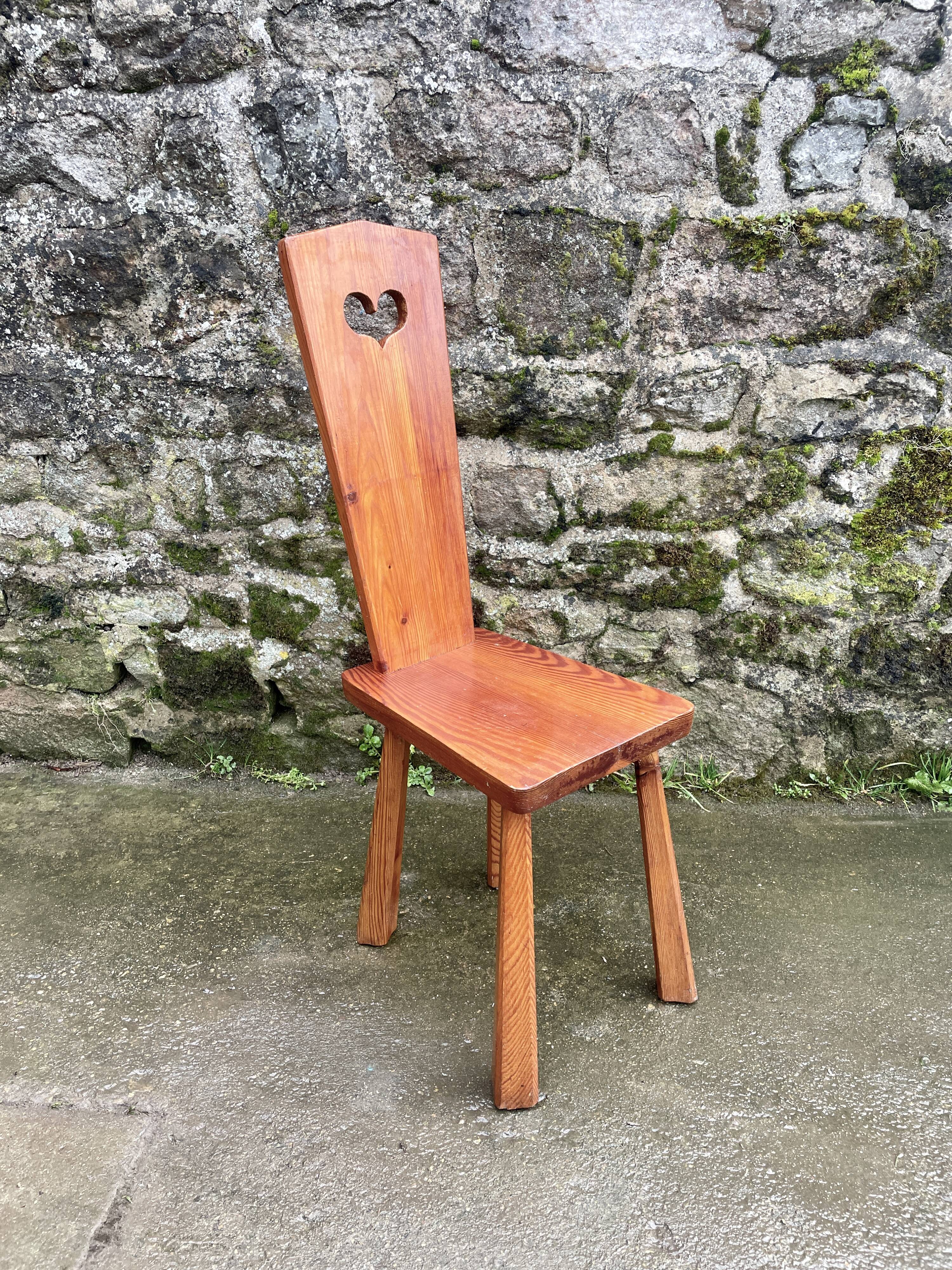 Handcrafted pine chair