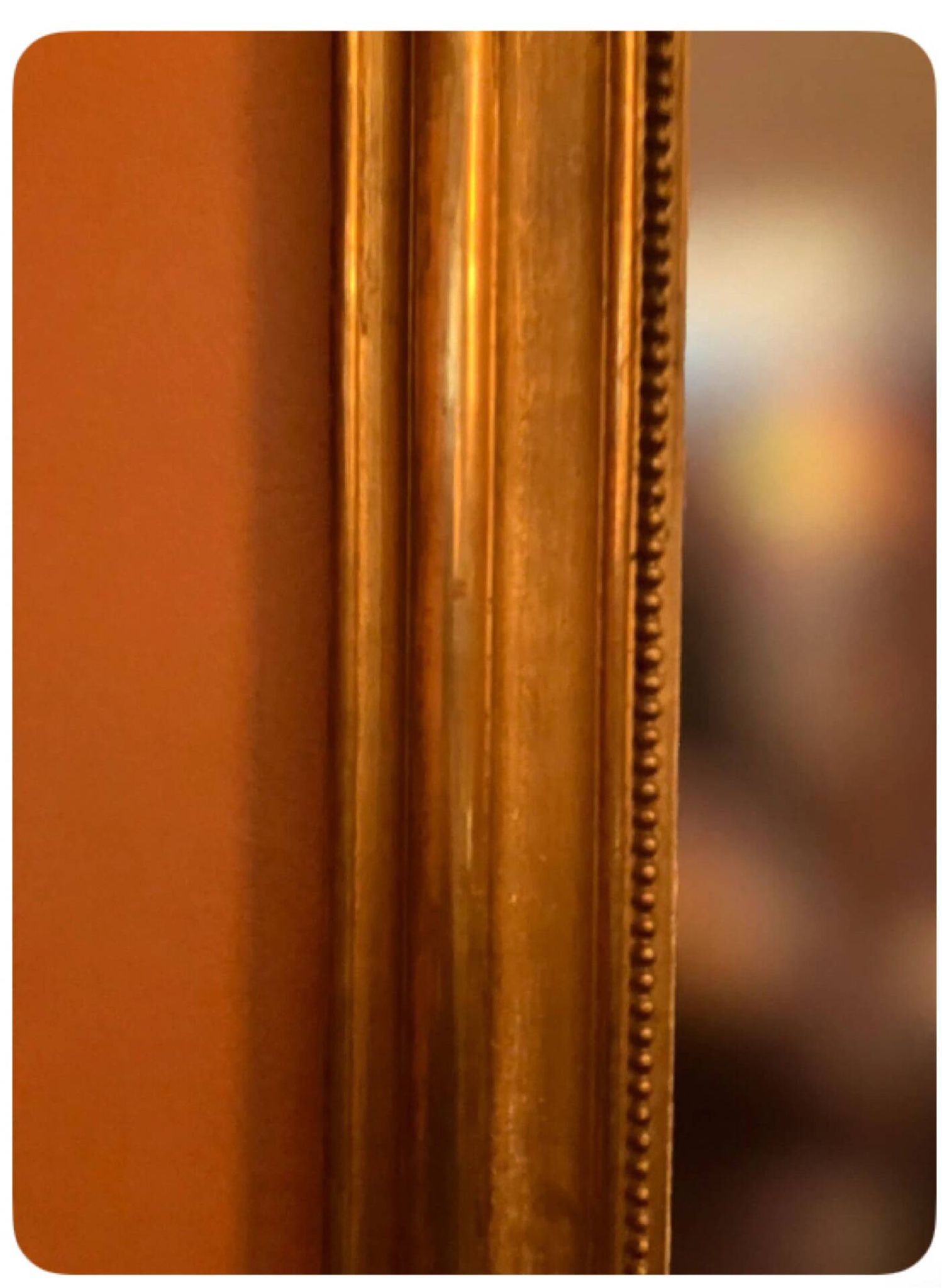 Antique gilded wooden mirror