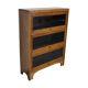 German Oak Bookcase with Folding Doors In Style of Globe Wernicke, ca 1930s