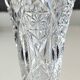 Tulip-shaped single-flower vase. Bohemian crystal. Stars/crosses, 21 cm