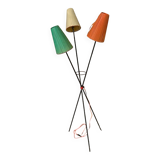 1950s metal tripod floor lamp, completely original