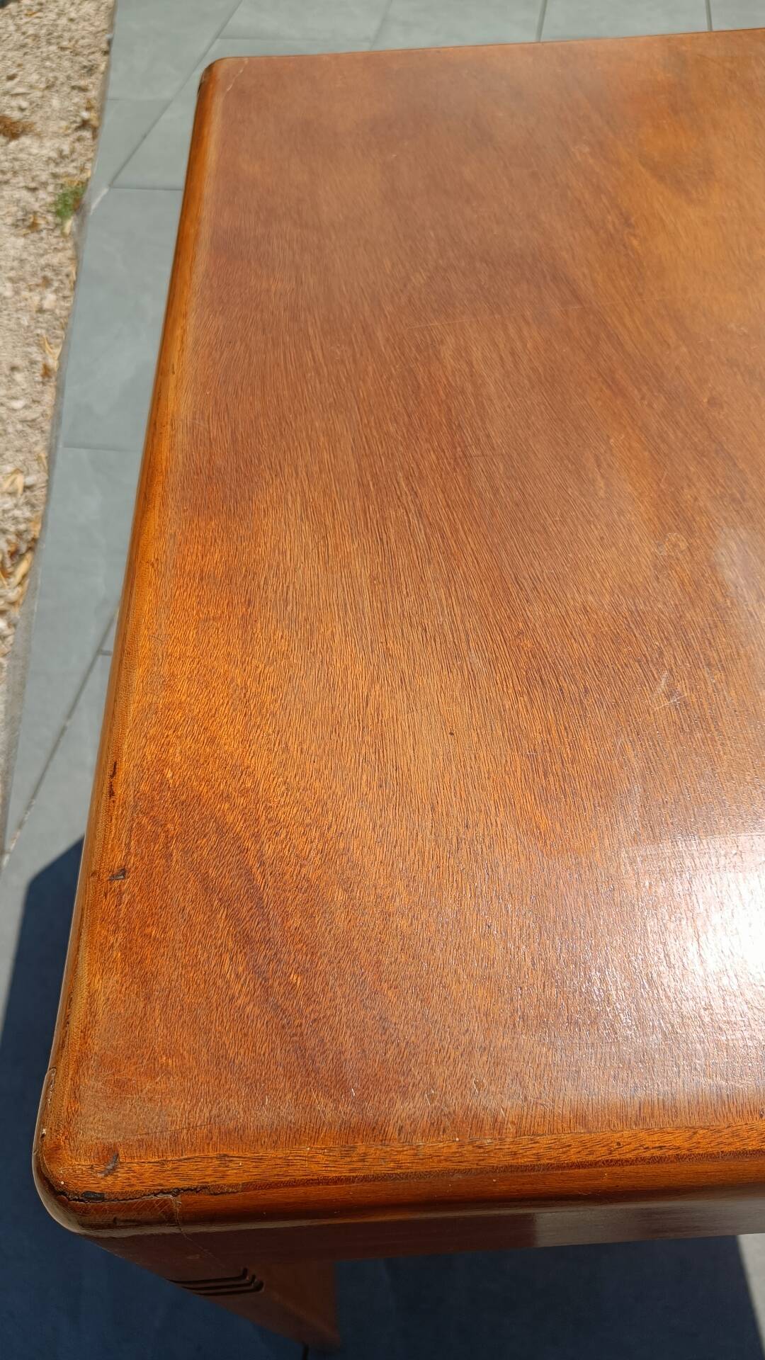 Vintage Scandinavian-style wooden table with drawer, 1950s-60s.