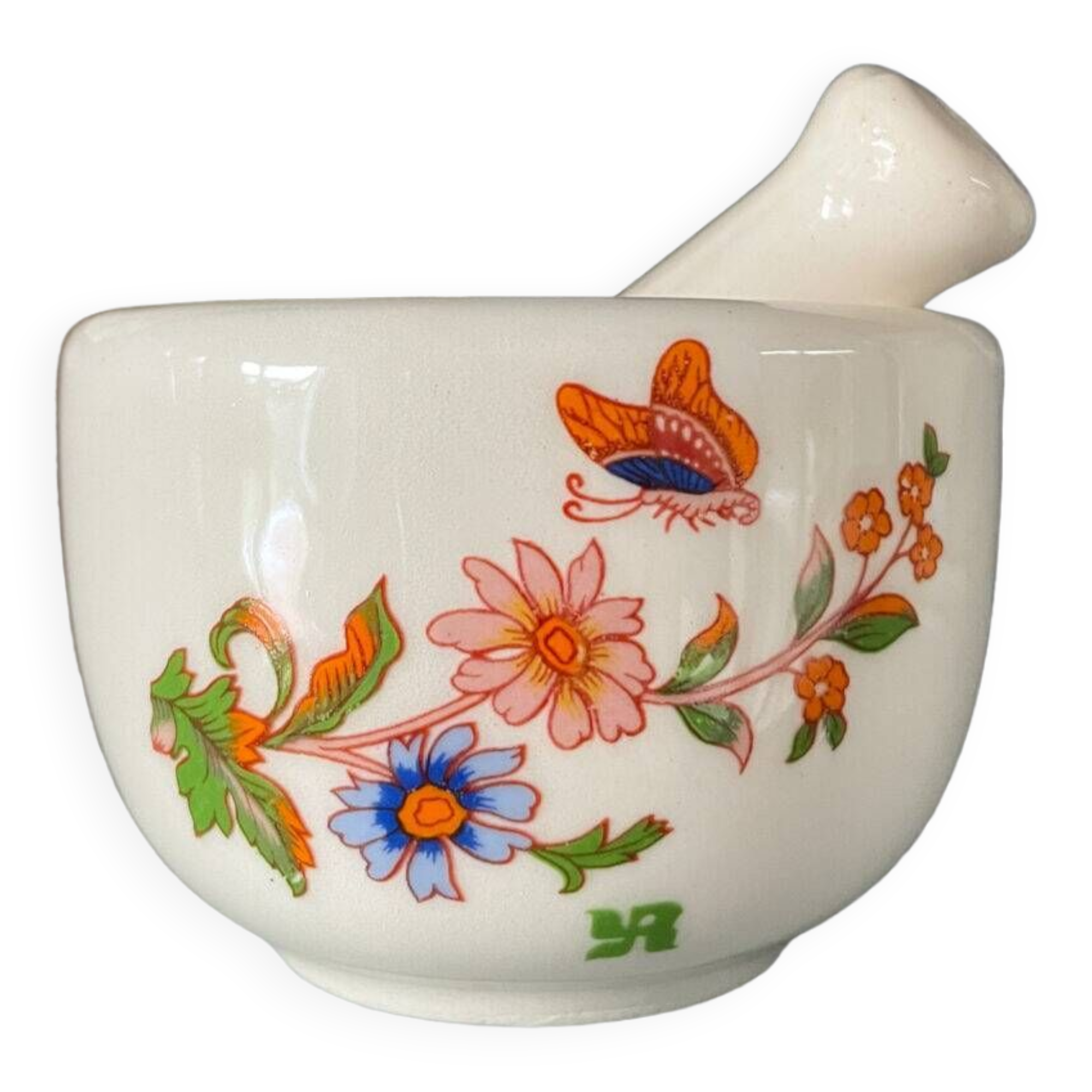 Small vintage porcelain mortar