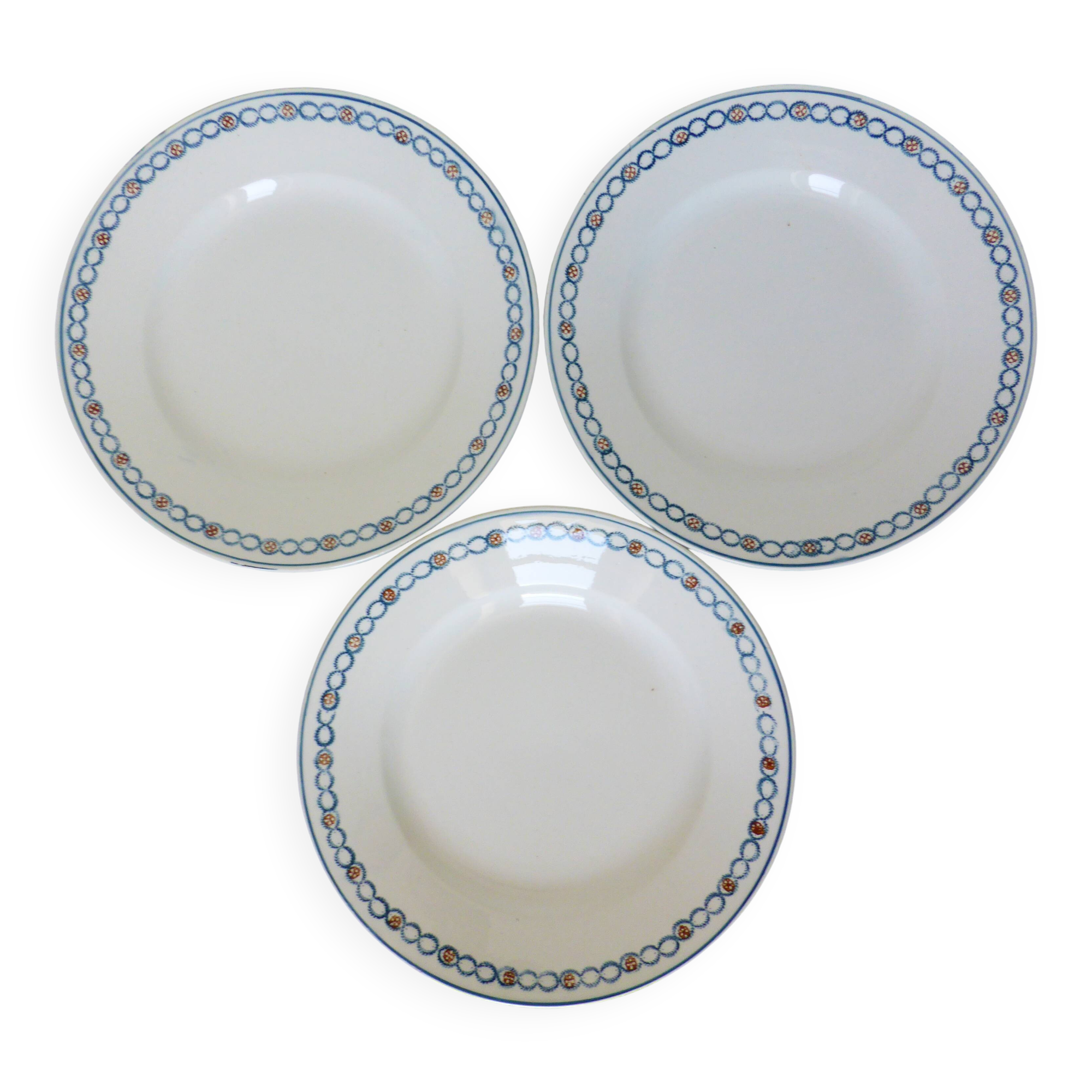 Set of 3 flat plates from Longwy model Florea 210640
