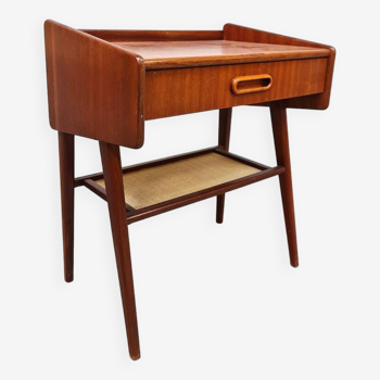 Vintage Danish teak nightstand hall table Borge Mogensen style