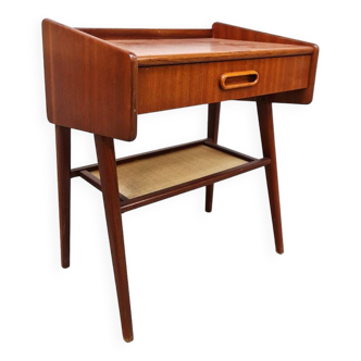 Vintage Danish teak nightstand hall table Borge Mogensen style