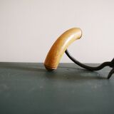 Metal and wood school hook