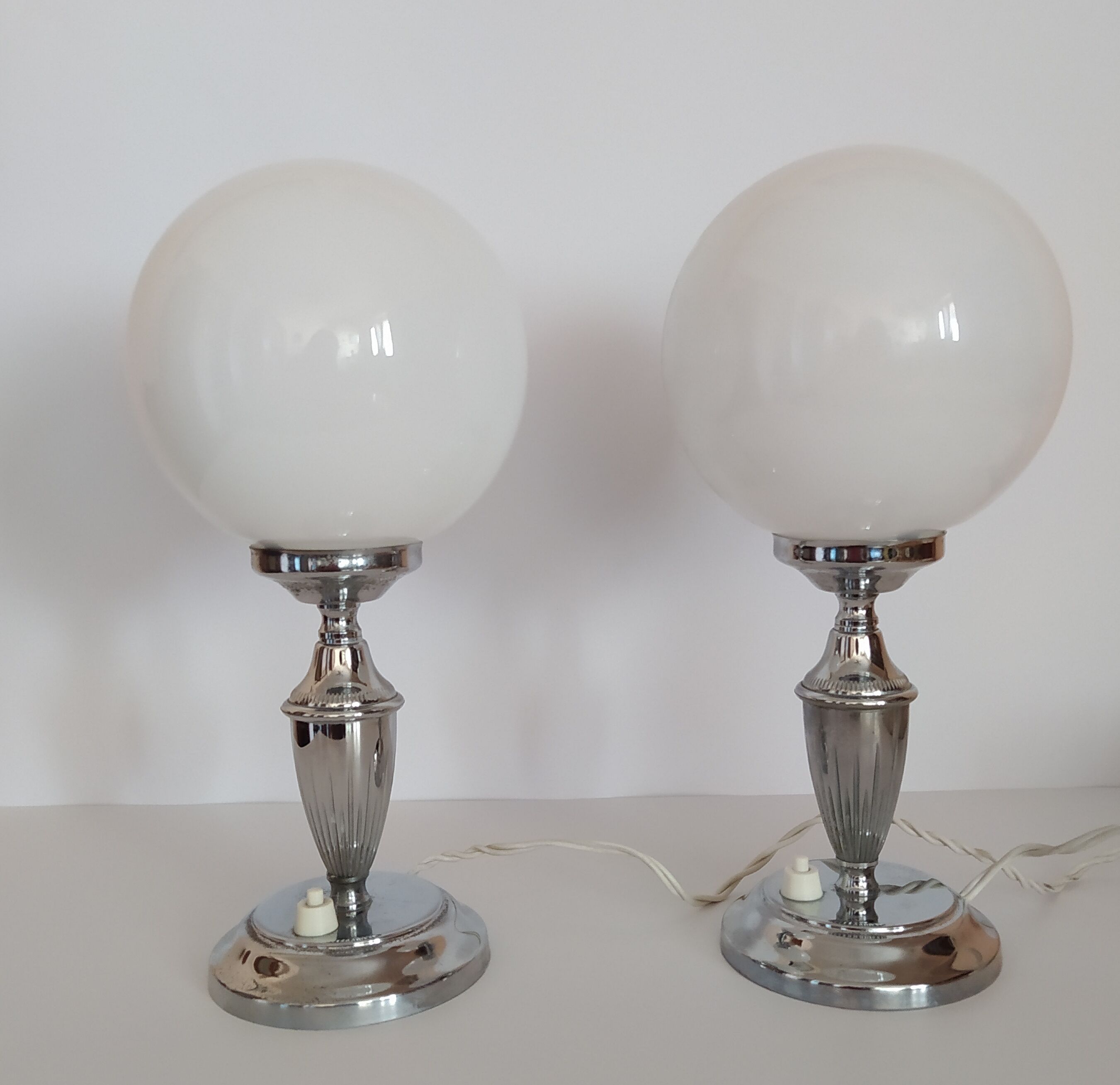 Pair of bedside lamps