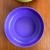 Set of 4 stackable Mepal bowls in mid-century Danish Space Age style, made by Rosti, 1960.