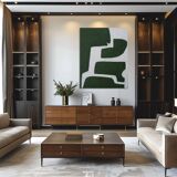 Organic green abstract canvas 100x80cm by Bodasca